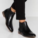 femmes bottines en cuir noir 006BT2002 Anna Field