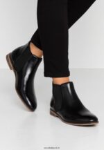 femmes bottines en cuir noir 006BT2002 Anna Field