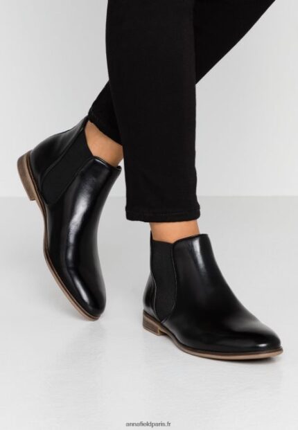 femmes bottines en cuir noir 006BT2002 Anna Field