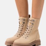 femmes bottines plateforme cuir beige 006BT2034 Anna Field