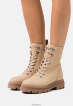 femmes bottines plateforme cuir beige 006BT2034 Anna Field