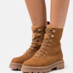 femmes bottines plateforme cuir cognac 006BT2037 Anna Field