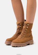 femmes bottines plateforme cuir cognac 006BT2037 Anna Field