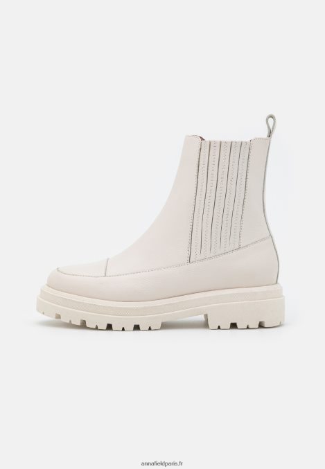 femmes bottines plateforme en cuir blanc cassé 006BT2055 Anna Field - Image 2