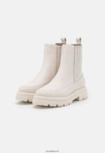 femmes bottines plateforme en cuir blanc cassé 006BT2055 Anna Field - Image 3