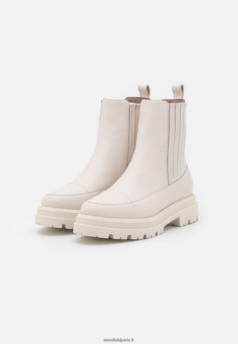 femmes bottines plateforme en cuir blanc cassé 006BT2055 Anna Field - Image 3