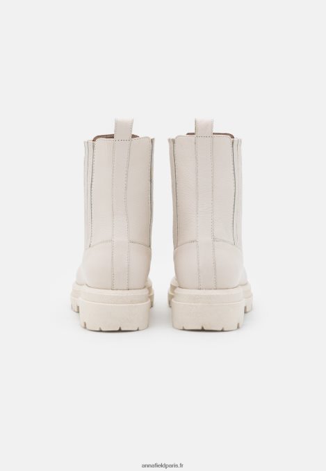 femmes bottines plateforme en cuir blanc cassé 006BT2055 Anna Field - Image 4