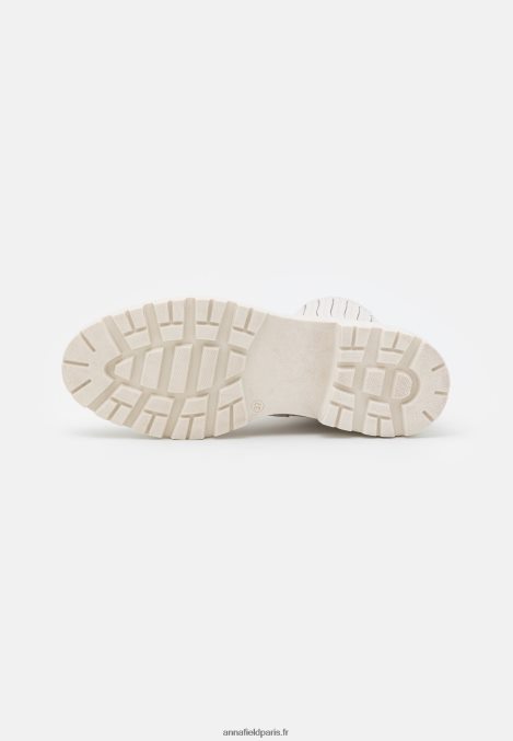 femmes bottines plateforme en cuir blanc cassé 006BT2055 Anna Field - Image 5