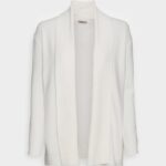 femmes cardigan côtelé col rabattu écru 006BT827 Anna Field