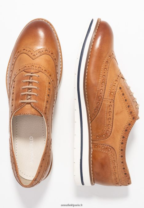 femmes chaussures à lacets casual en cuir cognac 006BT1849 Anna Field - Image 4
