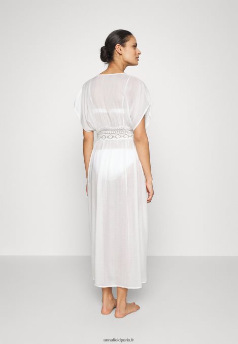 femmes couverture brodée 802 noir accessoire de plage 001 blanc 006BT741 Anna Field - Image 3