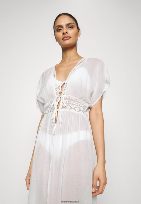 femmes couverture brodée 802 noir accessoire de plage 001 blanc 006BT741 Anna Field - Image 4