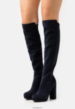femmes cuissardes en cuir bleu foncé 006BT2243 Anna Field