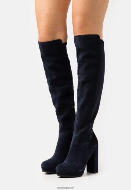 femmes cuissardes en cuir bleu foncé 006BT2243 Anna Field