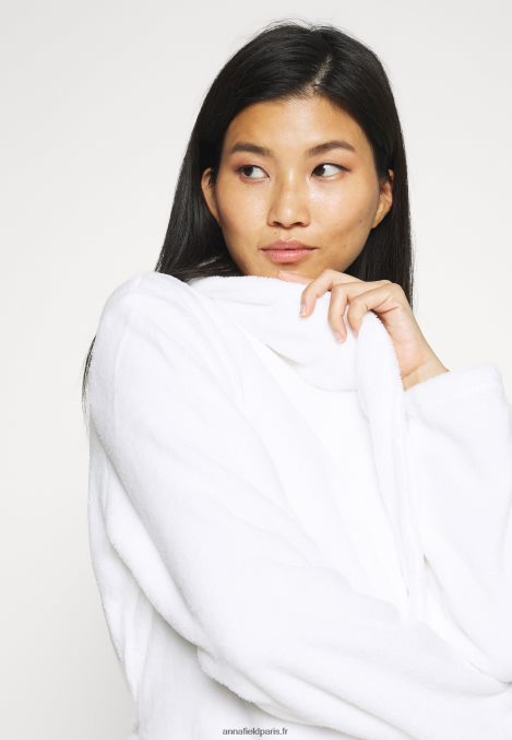 femmes dames en peluche peignoir robe de chambre blanc 006BT1087 Anna Field - Image 4
