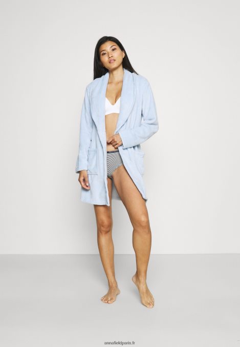 femmes dames en peluche peignoir robe de chambre bleu 006BT1094 Anna Field - Image 2