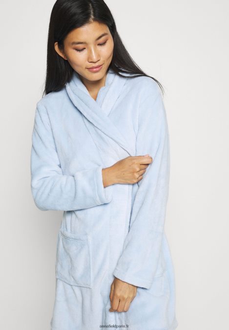 femmes dames en peluche peignoir robe de chambre bleu 006BT1094 Anna Field - Image 4