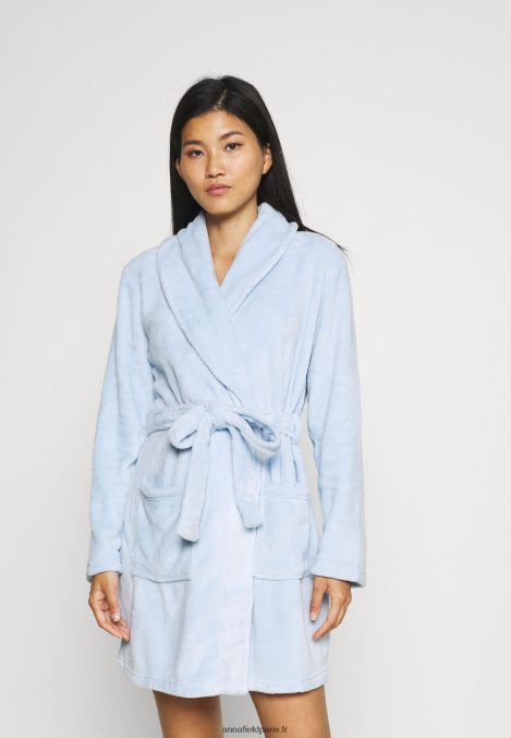 femmes dames en peluche peignoir robe de chambre bleu 006BT1094 Anna Field - Image 1