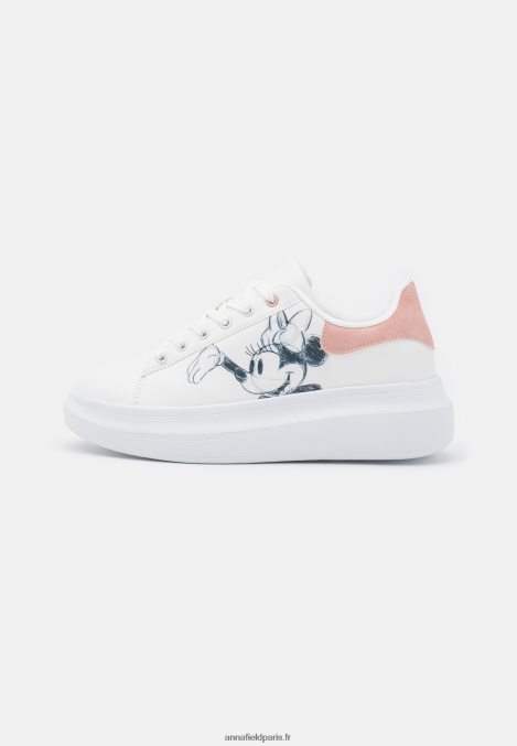 femmes disney baskets mickey mouse blanc/rose clair 006BT1207 Anna Field - Image 2