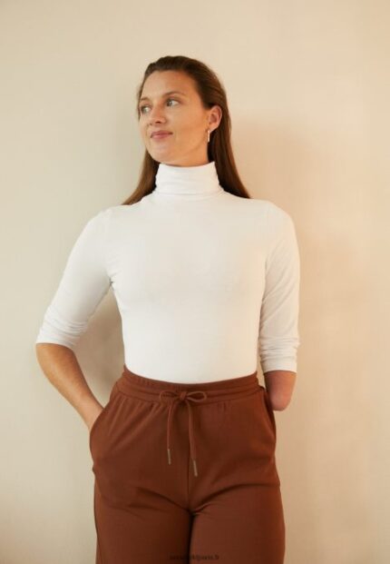 femmes haut blanc à manches longues 006BT560 Anna Field