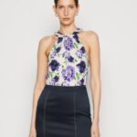 femmes haut blanc/bleu 006BT422 Anna Field
