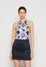 femmes haut blanc/bleu 006BT422 Anna Field