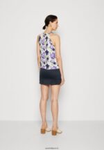 femmes haut blanc/bleu 006BT422 Anna Field - Image 3