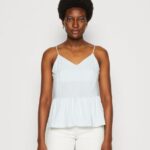 femmes haut bleu clair/blanc 006BT450 Anna Field