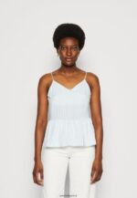 femmes haut bleu clair/blanc 006BT450 Anna Field