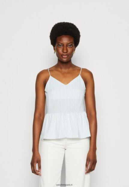 femmes haut bleu clair/blanc 006BT450 Anna Field