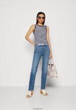 femmes haut bleu foncé/blanc 006BT476 Anna Field - Image 2