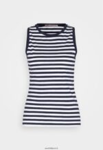 femmes haut bleu foncé/blanc 006BT476 Anna Field - Image 5