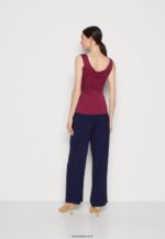 femmes haut rouge foncé 006BT472 Anna Field - Image 3