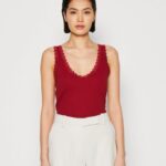 femmes haut rouge foncé 006BT497 Anna Field