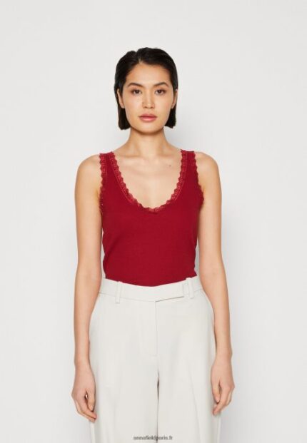 femmes haut rouge foncé 006BT497 Anna Field