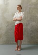 femmes jupe crayon rouge 006BT796 Anna Field - Image 3