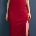 femmes jupe crayon rouge foncé 006BT806 Anna Field
