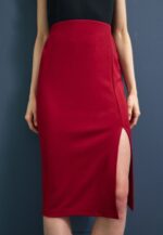femmes jupe crayon rouge foncé 006BT806 Anna Field