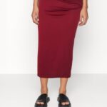 femmes jupe crayon rouge foncé 006BT808 Anna Field