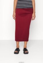 femmes jupe crayon rouge foncé 006BT808 Anna Field