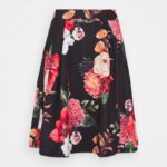 femmes jupe plissée noir/rose 006BT778 Anna Field