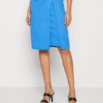 femmes jupe portefeuille bleu 006BT807 Anna Field