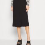 femmes jupe portefeuille noire 006BT813 Anna Field
