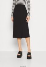 femmes jupe portefeuille noire 006BT813 Anna Field