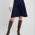 femmes jupe trapèze bleu marine 006BT772 Anna Field
