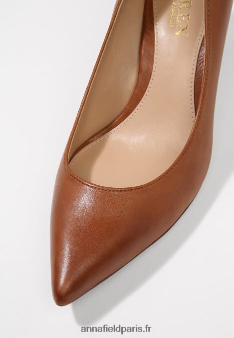 femmes lanette escarpin en cuir talons classiques bronzage profond 006BT1732 Anna Field - Image 3