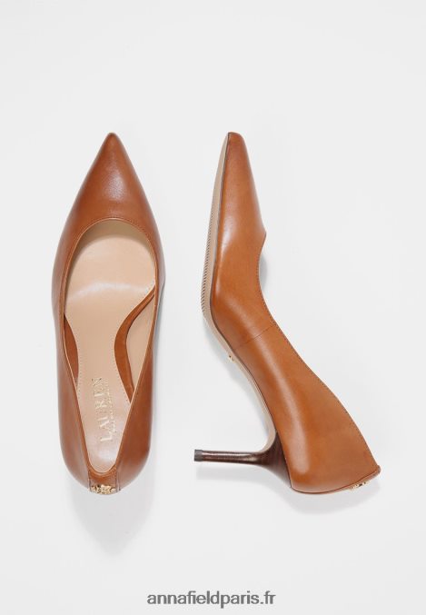 femmes lanette escarpin en cuir talons classiques bronzage profond 006BT1732 Anna Field - Image 4