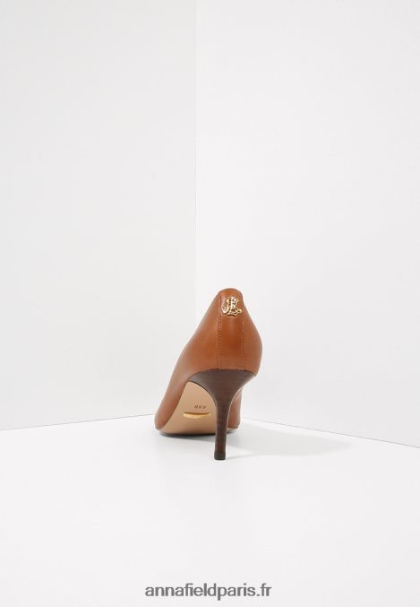 femmes lanette escarpin en cuir talons classiques bronzage profond 006BT1732 Anna Field - Image 6