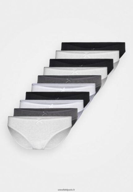 femmes Lot de 10 slips shannon gris 006BT999 Anna Field