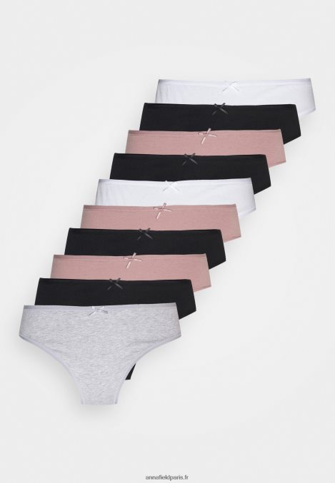 femmes lot de 10 slips shannon rose/gris 006BT957 Anna Field - Image 1